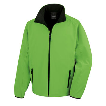 Result Core Men's Printable Softshell Jacket Vivid Green/Black