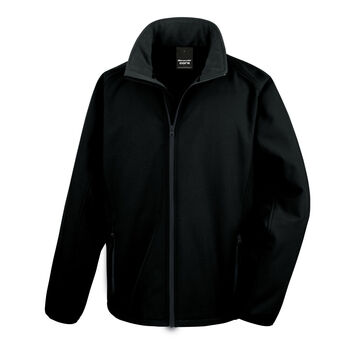 Result Core Men's Printable Softshell Jacket Black/Black