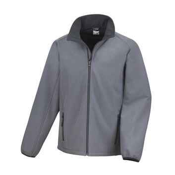 Result Core Men's Printable Softshell Jacket Charcoal/Black