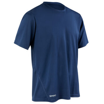 Spiro Men's Quick Dry Short Sleeve T-Shirt Navy Blue