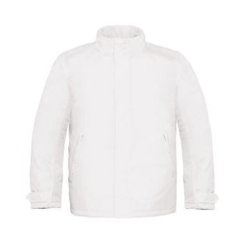B&amp;C Men's Real+ Heavy Weight Jacket White