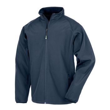 Result Genuine Recycled Men's Recycled 2-Layer Printable Softshell Jacket Navy Blue