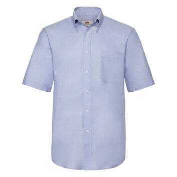 Fruit Of The Loom Men's Short Sleeve Oxford Shirt Oxford Blue
