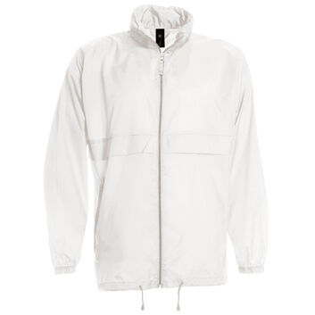 B&C Men's Sirocco Windbreaker Jacket White