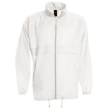 B&amp;C Men's Sirocco Windbreaker Jacket White