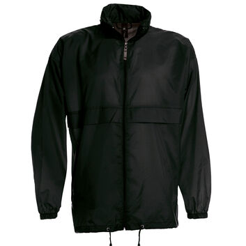 B&C Men's Sirocco Windbreaker Jacket Black