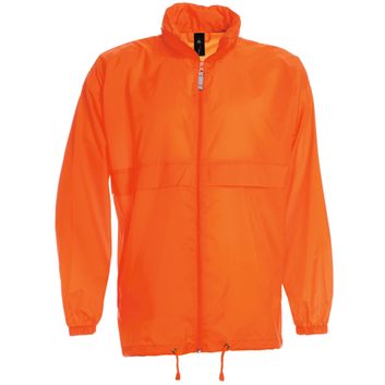 B&amp;C Men's Sirocco Windbreaker Jacket Orange