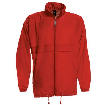 B&amp;C Men's Sirocco Windbreaker Jacket Red
