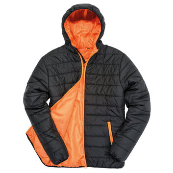 Result Core Men's Soft Padded Jacket Black/Orange