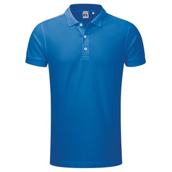 Russell Men's Stretch Polo Azure Blue