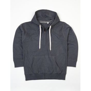 Mantis Men's Superstar Zip-Through Hoodie Charcoal Grey Melange
