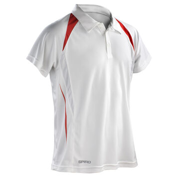 Spiro Men's Team Spirit Polo Shirt White/Red