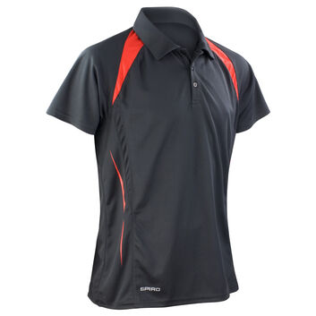 Spiro Men's Team Spirit Polo Shirt Black/Red