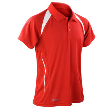 Spiro Men's Team Spirit Polo Shirt Red/White