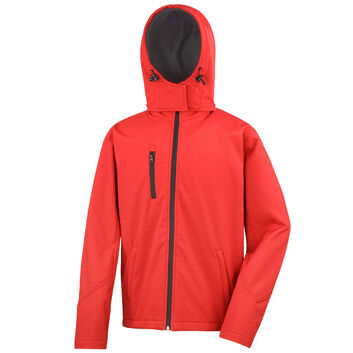 Result Core Men's TX Performance Hooded Softshell Jacket Red/Black