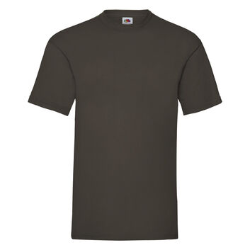 Fruit Of The Loom Men's Valueweight T-Shirt Chocolate