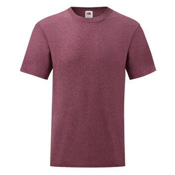 Fruit Of The Loom Men's Valueweight T-Shirt Heather Burgundy