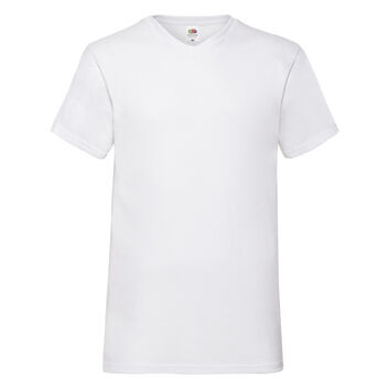 Fruit Of The Loom Men's Valueweight V-Neck T-Shirt White