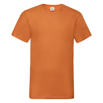 Fruit Of The Loom Men's Valueweight V-Neck T-Shirt Orange
