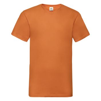 Fruit Of The Loom Men's Valueweight V-Neck T-Shirt Orange