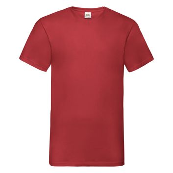 Fruit Of The Loom Men's Valueweight V-Neck T-Shirt Red