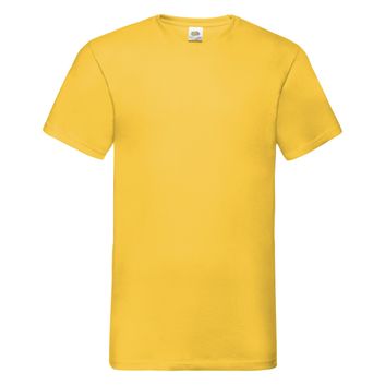 Fruit Of The Loom Men's Valueweight V-Neck T-Shirt Sunflower