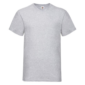 Fruit Of The Loom Men's Valueweight V-Neck T-Shirt Heather Grey