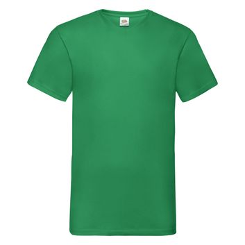 Fruit Of The Loom Men's Valueweight V-Neck T-Shirt Kelly Green