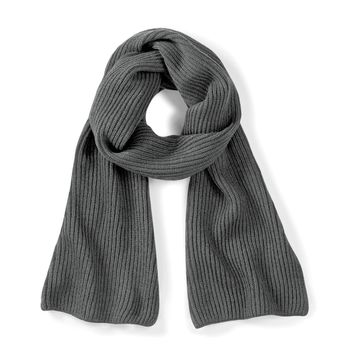 Beechfield  Metro Knitted Scarf Smoke