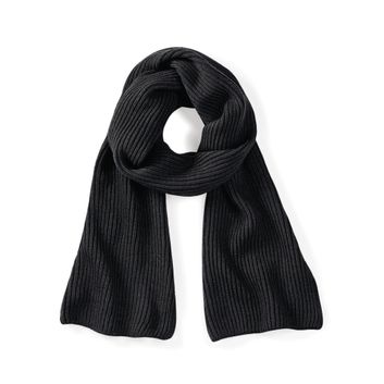 Beechfield  Metro Knitted Scarf Black