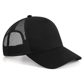 Beechfield  Microknit Snapback Trucker Black
