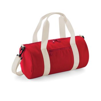 Bagbase Mini Barrel Bag_x000D_ Classic Red/Off White