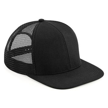 Beechfield  Original Flat Peak 6 Panel Trucker Black/Black