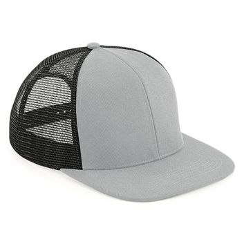 Beechfield  Original Flat Peak 6 Panel Trucker Graphite Grey/Black