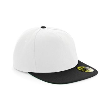 Beechfield  Original Flat Peak Snapback White/Black
