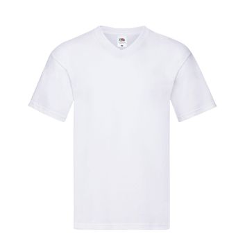 Fruit Of The Loom Original V-Neck T-Shirt White