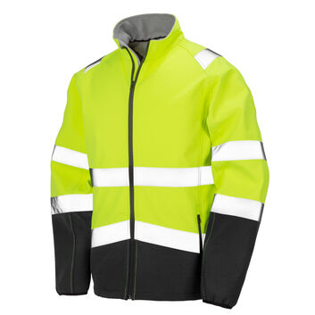 Result Safeguard Printable Safety Softshell Fluorescent Yellow/Black