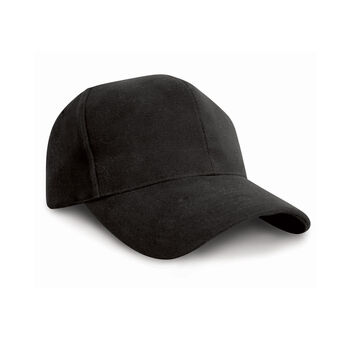 Result Headwear Pro-Style Brushed Cotton Cap Black