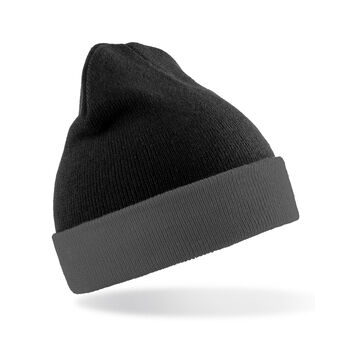 Result Genuine Recycled Recycled Black Compass Beanie Black/ Grey