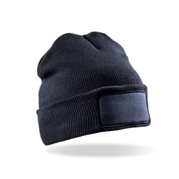 Result Genuine Recycled Recycled Double Knit Printers Beanie Navy Blue