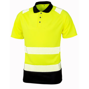 Result Genuine Recycled Recycled Safety Polo Shirt Fluoresent Yellow