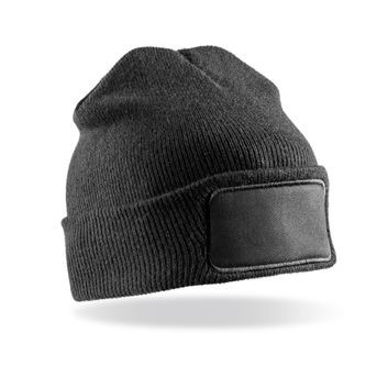Result Genuine Recycled Recycled Thinsulate Printers Beanie Black