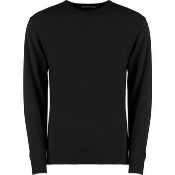 Kustom Kit Regular Fit Arundel Crew Neck Sweater Black