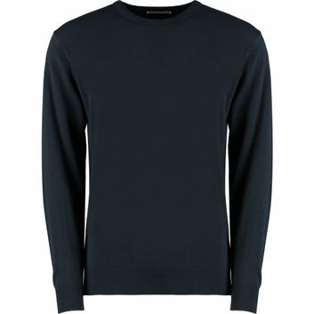 Kustom Kit Regular Fit Arundel Crew Neck Sweater Navy Blue