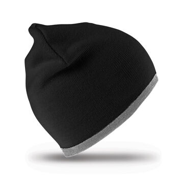 Result Winter Essentials Reversible Fashion Fit Hat Black/ Grey