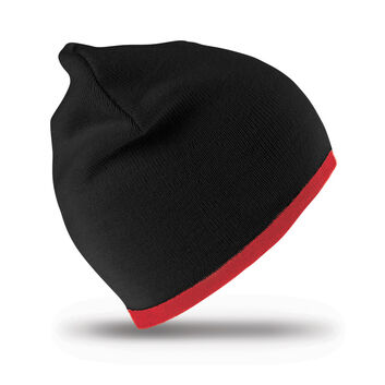 Result Winter Essentials Reversible Fashion Fit Hat in Black/Red