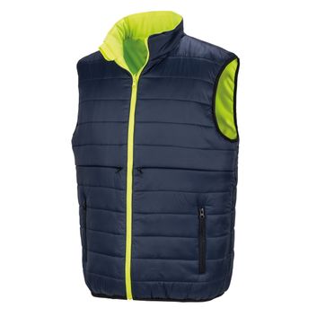 Result Safeguard Reversible Soft Padded Safety Gilet Fluorescent Yellow/Navy alternative