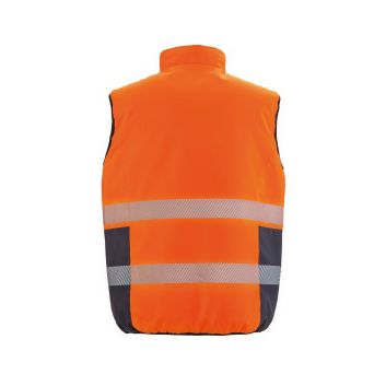 Result Safeguard Reversible Soft Padded Safety Gilet Fluorescent Orange/Navy alternative