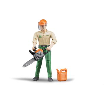 Bruder BWorld Forestry Worker with Accessories 1:16 alternative
