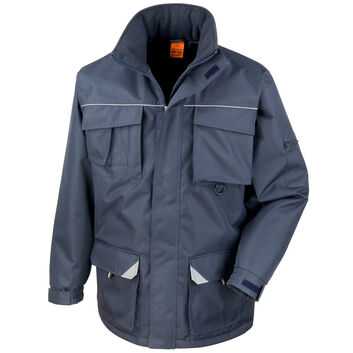 WORK-GUARD by Result Sabre Long Coat Navy Blue